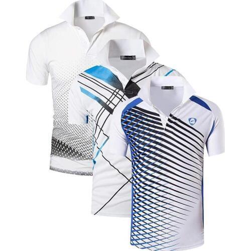 Jeansian 3 Pack Mens Sport Tee Polo Shirts POLOS Poloshirts Golf Tennis Badminton Dry Fit Short Sleeve LSL195 PackG