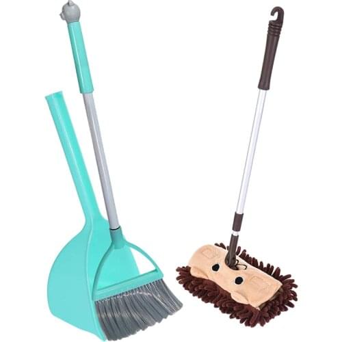 New Mini Housekeeping Cleaning Tools Set for Children,3Pcs Include Complete Adorable Small Mop, Small Broom, Small Dustpan for K