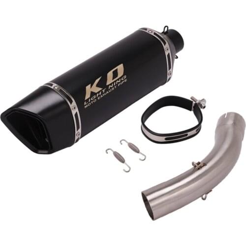 Slip on 51mm System Exhaust Muffler Tip Silencer DB Killer Connect Link Tube for Kawasaki Versys 2019 2020