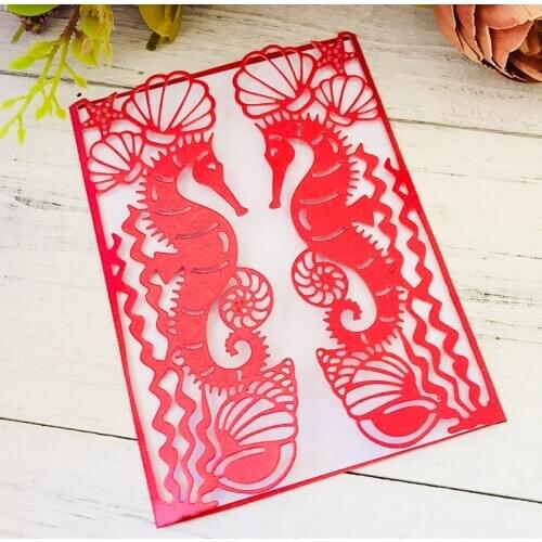 New Design Craft Metal stencil mold Cutting Dies wedding seahorse decoration scrapbook die cuts Album Paper Card Craft Embossing