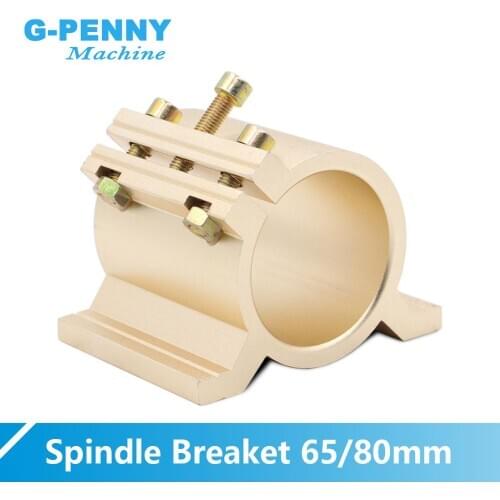 New Design! 65mm/80mm Fixture CNC Spindle Motor Clamping Bracket cnc machine tool spindle motor mount bracket, Gold Type