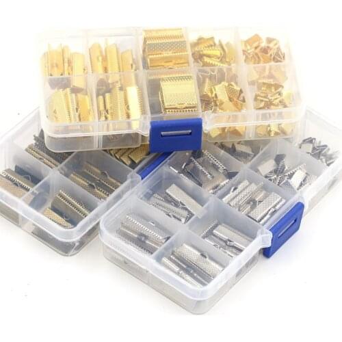 Commonly DIY Bracelet fixed and link accessories, Ribbon rope ends fixed clamping buckle Set