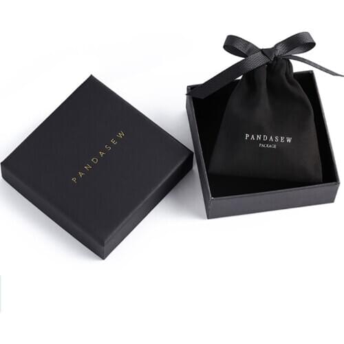 Wholesale 500pcs/lot Jewelry Packaging with lids Box Custom for jewelry bag hot stamping logo Come With jewelry cushion inside