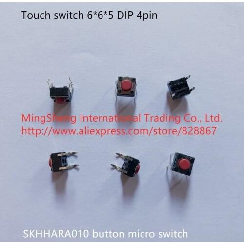 Original new 100% touch switch 6*6*5 DIP 4pin SKHHARA010 button micro switch