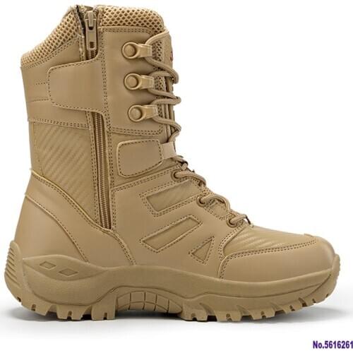 Autumn Winter Men Military Leather Boots Special Forces Tactical Desert Combat Boots Outdoor Sport Shoes Ankle Footwear 40-47