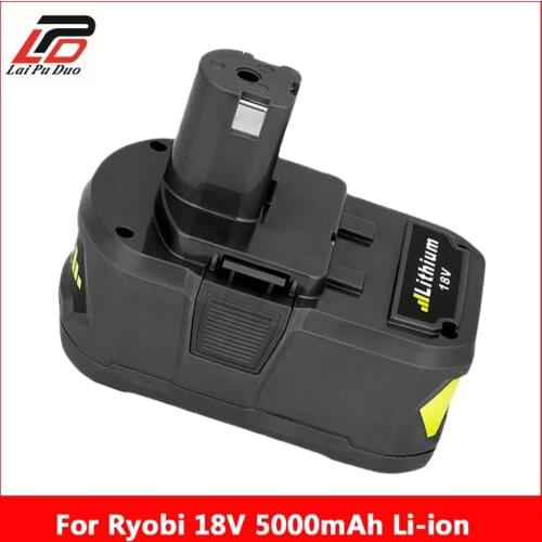 Rechargeable Battery Pack Power Tool Battery for Ryobi 18V 5000Ah P108 RB18L40 Lithium Ion