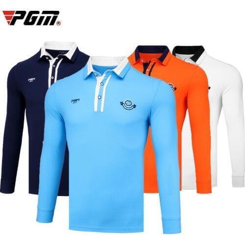 PGM Brands Clothes Wear Shirt Fit Apparel Men Full Long-sleeved T shirt Ball Windproof Ropa Male Golf Clothse Table Tennis Shirt