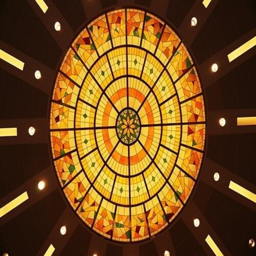 Custom mural custom stereo golden personality mural wallpaper ceiling entrance hall lobby corridor classic design mural