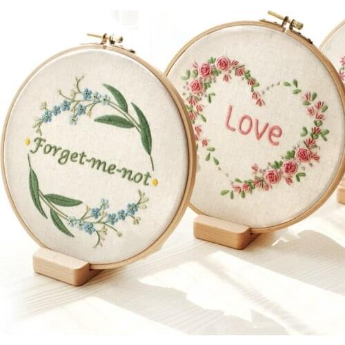 Simple European DIY initial creative love wedding birthday gift cloth art three-dimensional hanging picture, send embroidery str