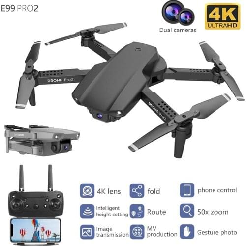 New E99 Pro2 RC Mini Drone 4K 1080P 720P Dual Camera WIFI FPV Aerial Photography Helicopter Foldable Quadcopter Dron Toys