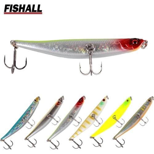 Fishall Bent Minnow Hard Bait 86mm 7g 106mm 10.3g Floating Depth 0.5m 0.8mDying Minnow Lure Wobbler Bass Pike