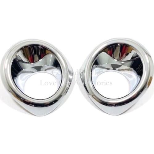 Front Rear Fog Light Ring Cover Lamp Eyebrow Frame Molding Trims For Honda Civic Hatchback 2019 2020 ABS Chrome Car Accessories