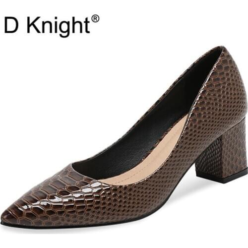 Women High Heels Patent Leather Shoes Pointed Toe Party Shoes Woman Fashion Lady Shoes Thick Heels New Spring Autumn Pumps Woman