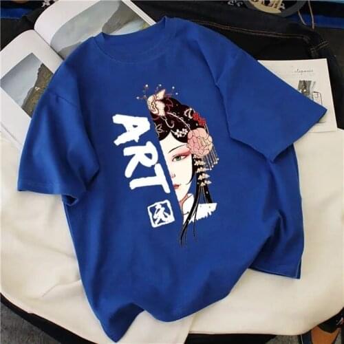 Harajuku Streetwear Beijing Opera Printed Oversized Hoodies Tops Cotton Fashion Women Casual Kawaii Pullover Sweatshirts Tops