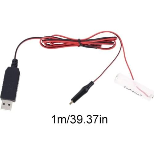 USB to 3V 4.5V 6V 9V 12V AA Battery Eliminator Replace 2-8pcs LR6 AA Batteries