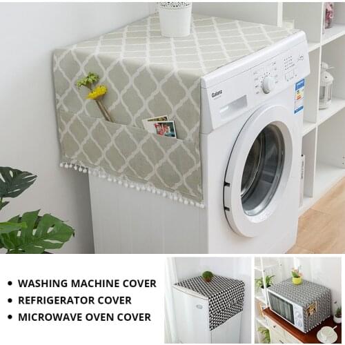 Protective refrigerator dust cover with pockets, washing machine dust cover, storage bags for bathroom storage, hanging bags