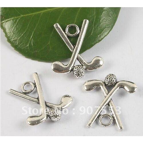 16pcs Tibetan silver golf and brassie style pendant h0450