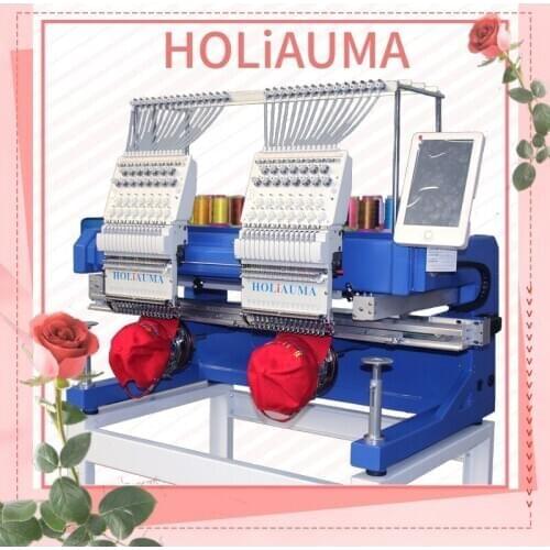 2020 Newest type 2 head embroidery machine prices with 15 colors like tajima for T-shirt embroidery machine computerized