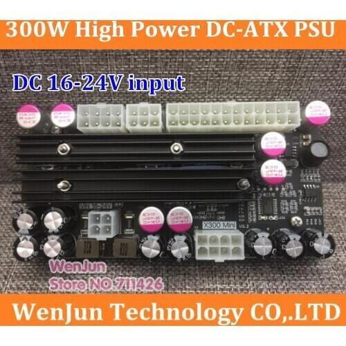 300W Switch Power Supply Module X3-SFX PICO-BOX Wide Voltage Input DC 16V-24V High Power 300W DC-ATX Power Supply PSU DC-ATX