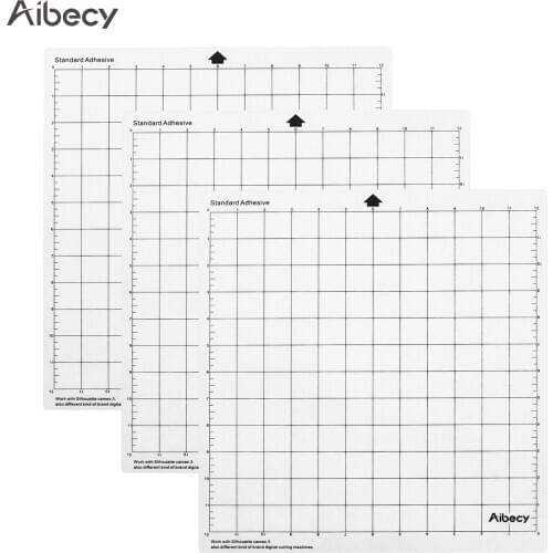 Aibecy Cutting Machine Special Pad 12 Inch Measuring Replacement Translucent PP Material Adhesive Mat With Clear Film Cover