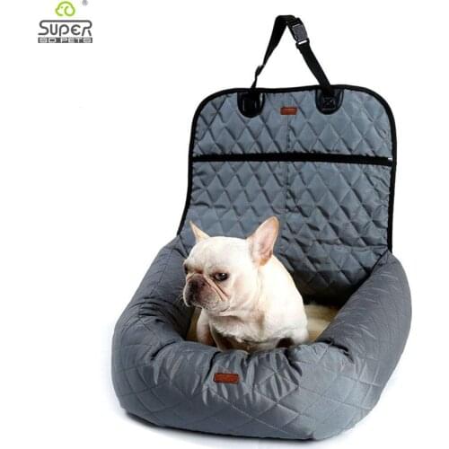 Dog Car Seat Bed Travel Dog Car Seats for Small Medium Dogs Front Back Seat Indoor/Car Use Pet Car Carrier Bed Cover