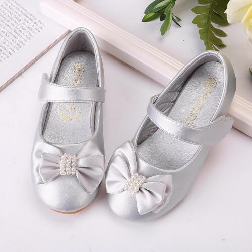 Children Girl Shoes Fashion Princess Bowknot Dance Soft Leather Single shoes Casual Baby Girls Shoes 2018