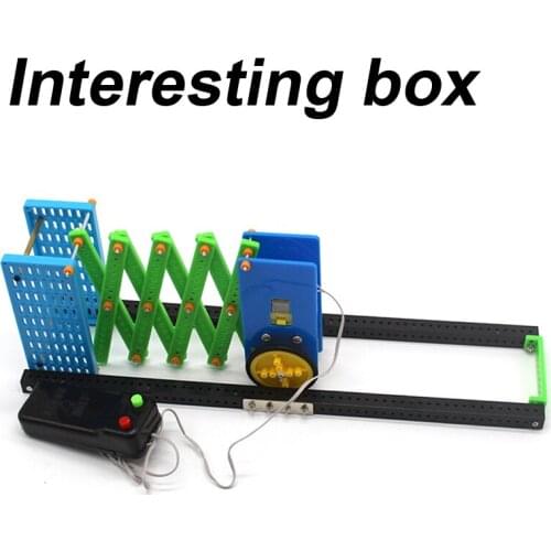 Electric retractable door creative electric remote control technology small invention toy manual class work supplies DIY
