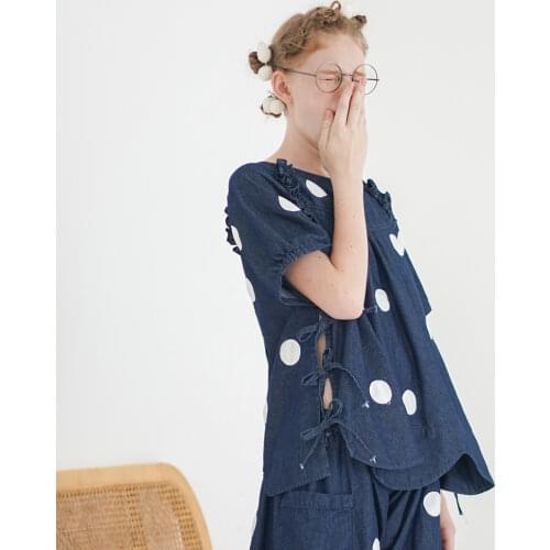 Imakokoni womens 2019 new denim t-shirt female short-sleeved summer large size loose short coat 192712