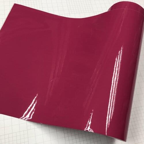 Glossy Rose red Vinyl Wrap Film Sticker Glossy Self Adhesive Vinyl Bubble Free Console Compute 50*200/300/600CMr Laptop Skin