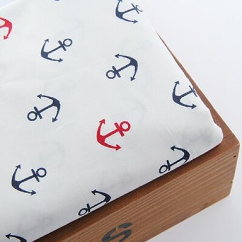 Cotton Fabric Printed Fabrics For Sewing DIY Handmade Material Hometextile Patchwork Cloth Purse Ocean Style Half Meter160x50cm