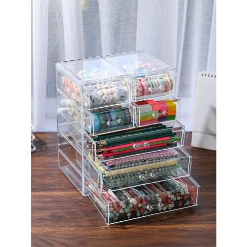 Stationery Storage Rack Book Pencil Storage Holder Multilayer Expanding Box School Office Desktop Cosmetic Storage Organizer