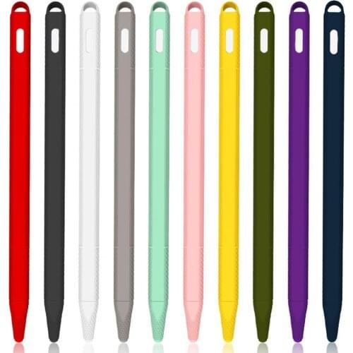 Candy Color Case For Apple iPad Pencil 2nd Silicon Soft Cover Protector For Apple Pencil 2 Gen Stylus Touch Pen With Nib Sleeves