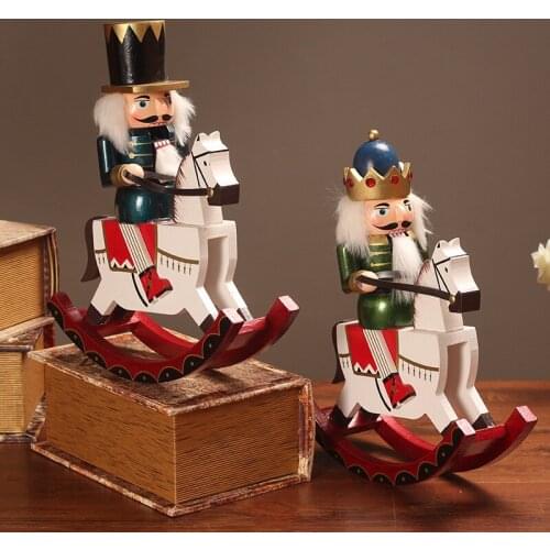 Creative European Home Decoration Nutcracker Puppet Crafts Shake Nutcracker Decoration Crafts Figurines Miniatures Ornaments
