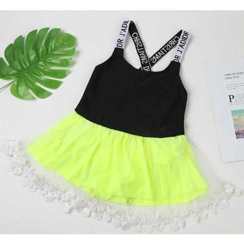 Toddler Baby Kids Swimwear Lace Patchwork Bikini Backless One-piece Swimsuit Girl Skirt Beachwear Bathing Suit Monokini 0-8Years