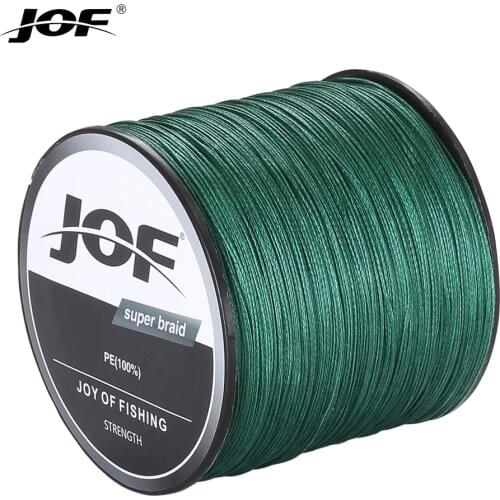 JOF 300M 500M 100M Multicolour PE Braided Wire 4 Strands Multifilament Japanese Fishing Line Carp Finsing Line Tool For Finging