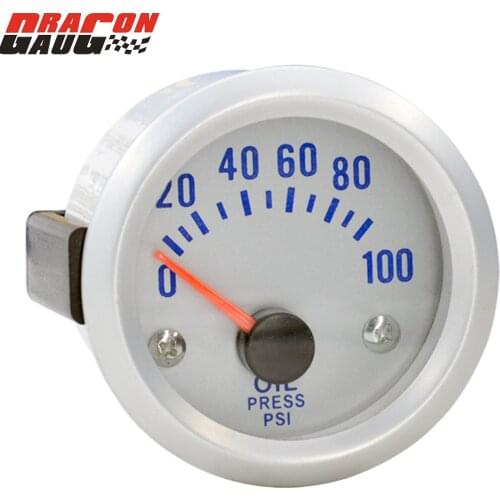 Dragon 52mm Auto Car 0-100 PSI OIL Pressure Gauge Modification Racing Mechanical Meter With Sensor Free Shipping