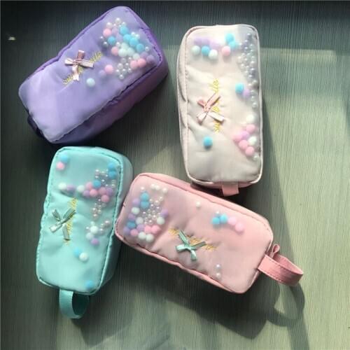 Girls Cute Pencil Case Bag Ins Fashion Stationery Storage Box Holder Organizer Middle School Office Pencilcase Pouch