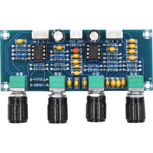 NE5532 Tone Board Preamp Pre-Amp with Treble Bass Volume Adjustment Pre-Amplifier Tone Controller for Amplifier Board