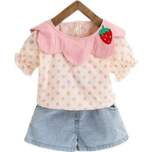 New Summer Children Cute Fashion Clothing Baby Girls Cotton T Shirt Shorts 2Pcs/sets Kid Infant Clothes Toddler Casual Tracksuit