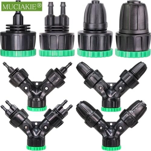 Splitter Quick Connectors 1/2'' 3/4'' 2-IN-1 Female Thread To 1/4'' 3/8'' 1/2'' Barb 2-Way 4 Ways Plastic Coupling Adapter Lawn