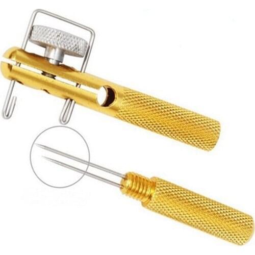 Alloy Manual Gold Quick hook tying device Fishing Line Fish hook Tie Device Fishing Accessories Tier Double-Headed Needle