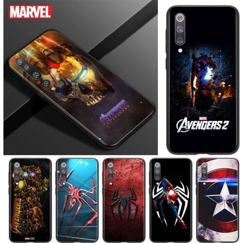 Marvel Avengers Infinity Gauntlet Logo For Xiaomi Mi 11 10T 10 9T 9 8 Note 10 Lite Pro Ultra 5G Black Soft Phone Case