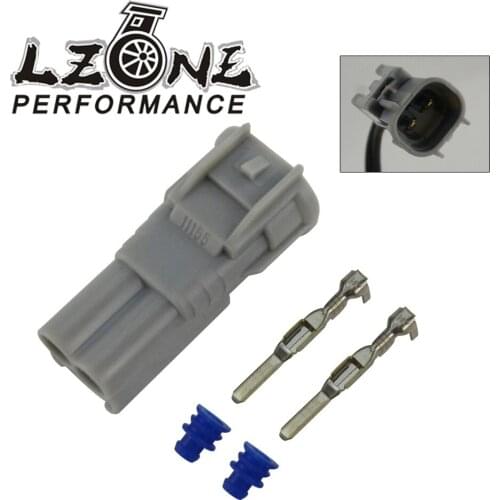 Gray 2 pin 2-Way waterproof auto connector(2.2)male,efi plug,including terminals and seal waterproof plug 90980-11155