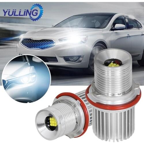 YULLING 2 Pcs 45w White Angle Eyes LED Marker HALO Ring Super Bright Energy Save Light Bulb for BMW E39 E53 E60 E61