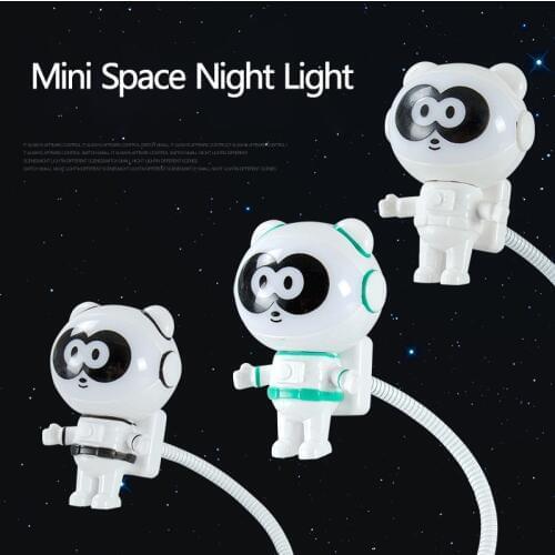 LED Mini Astronaut Night Light USB Charging Kid Baby Room Decoration Bedside Lamp Astronaut Desktop Computer Table Lamp Gift