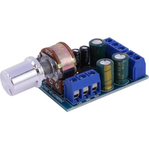 TDA2822 TDA2822M Mini 2.0 Channel 2x1W Stereo Audio Power Amplifier Board DC 5V 12V CAR Volume Control Potentiometer Module