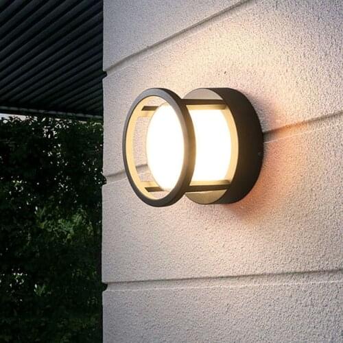 Thrisdar Outdoor LED Wall Lamp Aluminum Modern Waterproof Garden Porch Light Corridor Aisle Balcony Front Door Wall Light