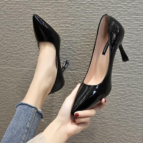 Pumps new spring and autumn women professional shoes shoes with low round head and fashionable womens shoes W32-58