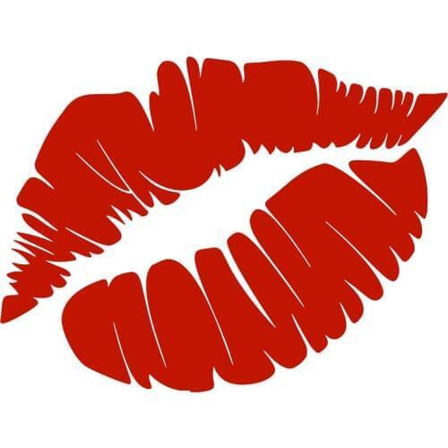 10*7.5CM Kiss Marks Vinyl Decal Body Decoration Motorcycle Car Sticker Black/Silver/Red C4-0930