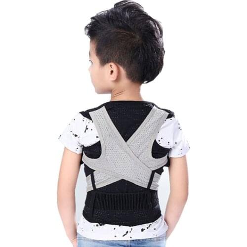 Reathable childrens kyphosis correction belt student back orthosis brace spine posture correction